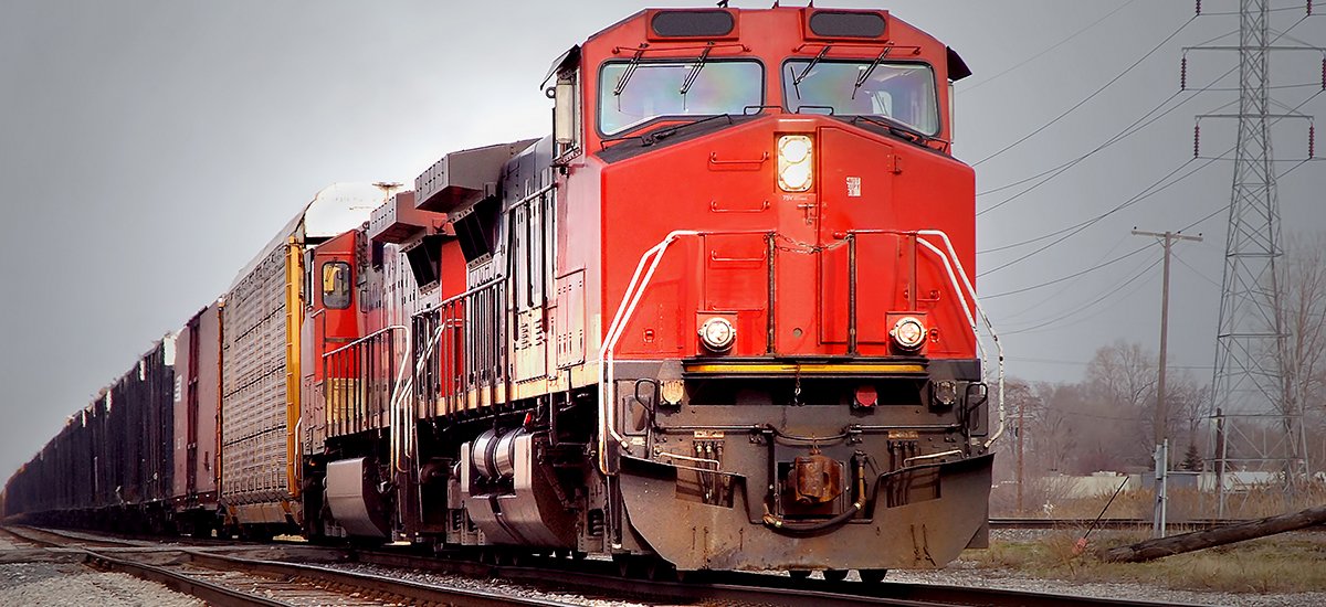freight train on railroad