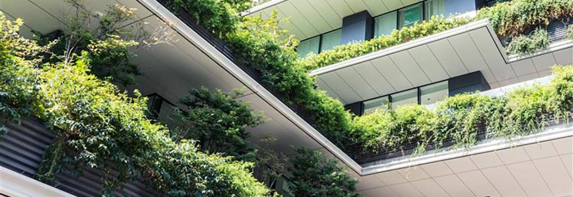 Building with greens on the floors