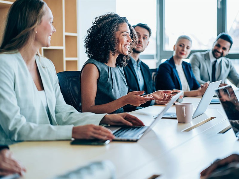 Group of colleagues in a meeting