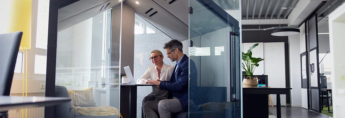 Employees are at workstation