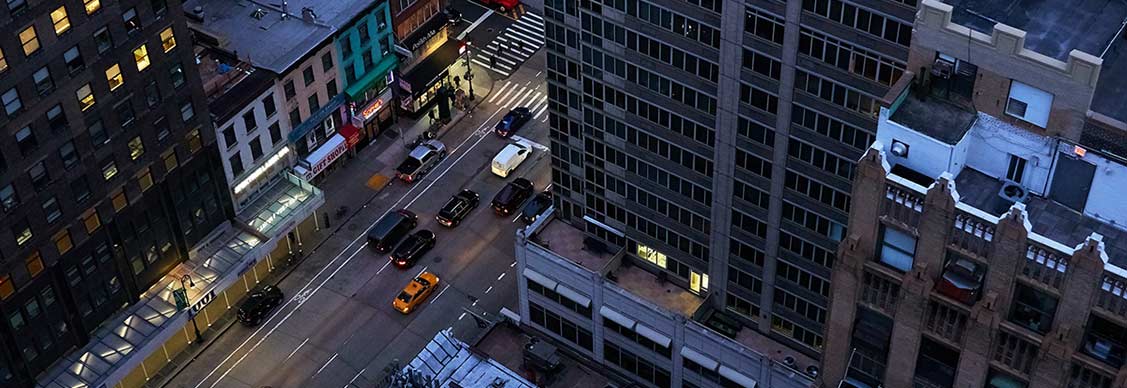 City road from top view